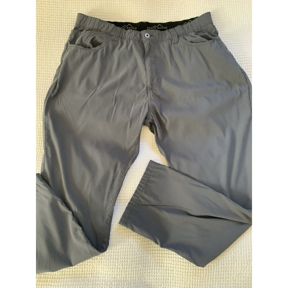 Eddie Bauer Pants Mens 40X32 Gray Hiking‎ Camping Stretch Workout Outdoor